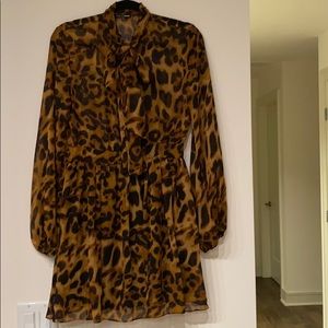 Mini leopard skin dress